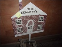 Wooden house sign