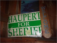 Haupert for sheriff  & welcome signs