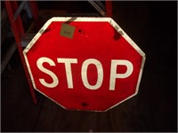 Wooden stop sign