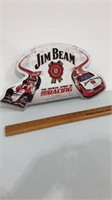 Jim beam racing tin sign. 18x9