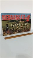 Nebraska’s #1, Windsor Canadian whisky tin sign.