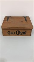 Old crow wooden desk topper, hinged crate.