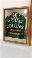 Large Michael collins Irish whiskey mirrored