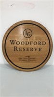 Wooden woodford reserve barrel top sign.  21”