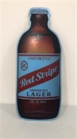 Brand new red stripe bottle sign, in original