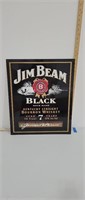 Jim Beam Black tin advertising 21x20 sign