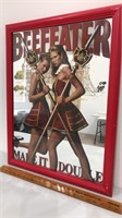 Large beefeater gin mirrored sign.  27x21