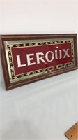 Brand new Leroux mirrored sign in original
