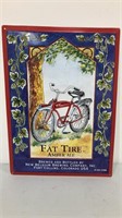 Fat tire amber ale tin sign.  1991.  16x11.5