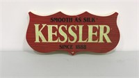 13.5” wide Kessler-hard plastic advertising sign