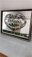 DeKuyper peppermint schnapps mirrored sign.