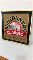 Sun country wine cooler sign. 14x14
