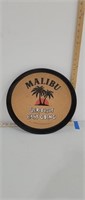 Malibu cork bottom drink service tray 14in round