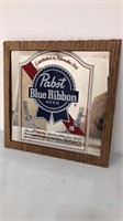 Pabst blue ribbon mirrored sign.  12.5x12.5