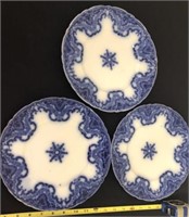 Flow Blue Serving Plates