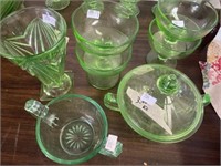 Green Depression Dishes