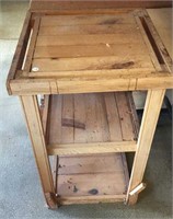 Wooden Crate Style Table, 19.5x19.5x32