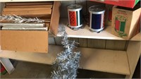 Vintage Aluminum Christmas tree and two Revolving