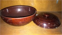 Crock Bowl and matching pattern lid