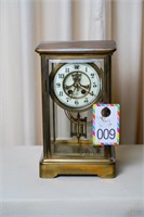 Antique Gilbert Crystal Regulator Clock