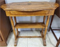 Hand Painted Victorian Cottage Table w/ Drawer