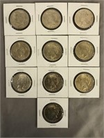 Silver Dollar Lot of (10).