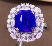 2.7ct Sri Lanka Royal Blue Sapphire Ring 18k Gold