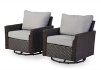 New Castle Pines 2pc Patio Swivel Glider Chairs
