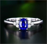 1.2ct Sri Lanka royal blue 18k gold sapphire ring