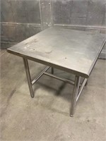 30” x 30” stainless steel Table