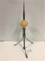 Lightning rod with globe. 25” tall