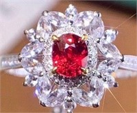 1.3ct natural pigeon blood ruby ring in 18k gold