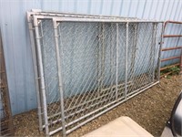 DOG KENNEL WITH GATE, 8' X 8'