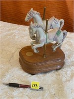 Collectible  Two Horses Carousel