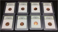 (8) LATE 1900’S GEM PROOF/BU LINCOLN PENNIES