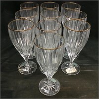 10 GOLDEN LIGHTS CRYSTAL BY MIKASA GLASSES