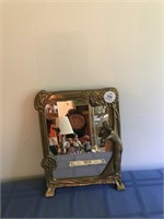 Fancy Brass Art Nouveau Mirror