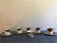 11 Pieces English Bone China - Old Country Roses