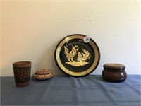 Inlaid Box, Fancy Decorated Plate, etc...