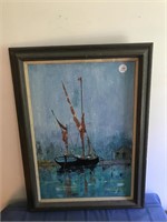 Artist Signed Oil on Canvas Painting