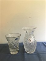 2 Fine Crystal Vases