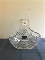 Heavy Fine Crystal Basket- Made in Poland