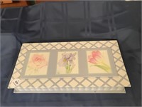 Floral Decorated Divided Stationary Box