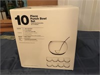 10 Piece Punch Bowl Set (w/box)