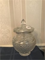 Large Fancy Lidded Crystal Jar