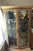 Fabulous 5 Shelf Dbl Glass Door Curio Cabinet