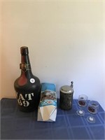 VAT 69 Bottle, Hospital Booze & Tankard