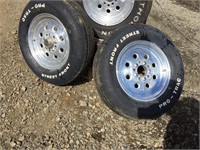 (2) PRO-TRAC STREET FRONT TIRES ON WELD RIMS