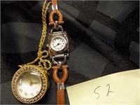 pocket watch and wrist watch