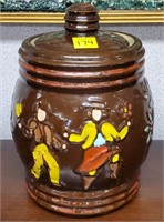 Brown Dancing Peasants Cookie Jar